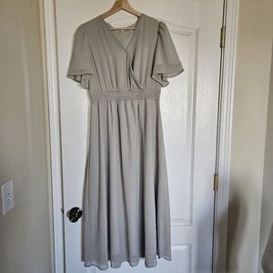 Amber Blue Midi Dress Sage Green L